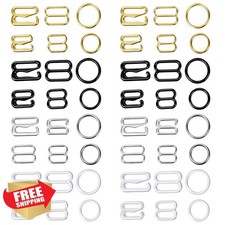 Bra Strap Hooks Clips Rings Sliders, 120pc Metal Lingerie Sewing Kit