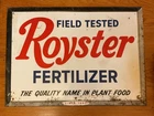 Original Vintage Tin Royster Fertilizer Sign Large 23" X 32"