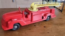 RARE vintage 1950s MARX TOYS FIRE TRUCK ENGINE clockwork with siren – SEE VIDEO!