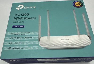 TP-LINK Archer A54 AC1200 Dual Band Wi-Fi Router MU-MIMO Beamforming White