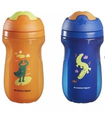 Tommee Tippee Insulated Sippee BPA-Free Sippy Cups 9oz 12m Orange/Blue 2pk