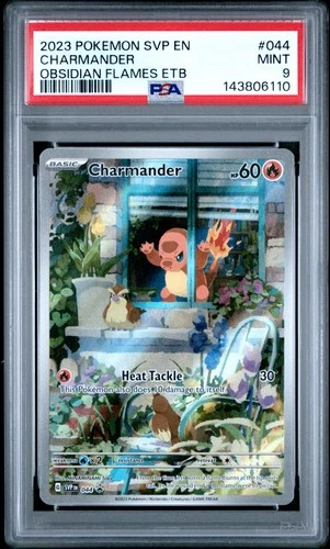 2023 POKEMON SVP EN-SV BLACK STAR PROMO #044 CHARMANDER PSA 9