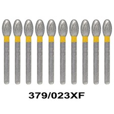 10 Pcs Dental High Speed Diamond Yellow FG 379/023XF Burr Modify Round End Taper