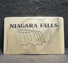 WH01137 REALLY NICE VINTAGE 1970s NIAGARA FALLS NEW YORK WATERFALL BELT BUCKLE