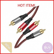 RCA Cable 40Ft,2Rca Male to 2-RCA Male Audio Stereo Subwoofer Cable Hi-Fi Sound