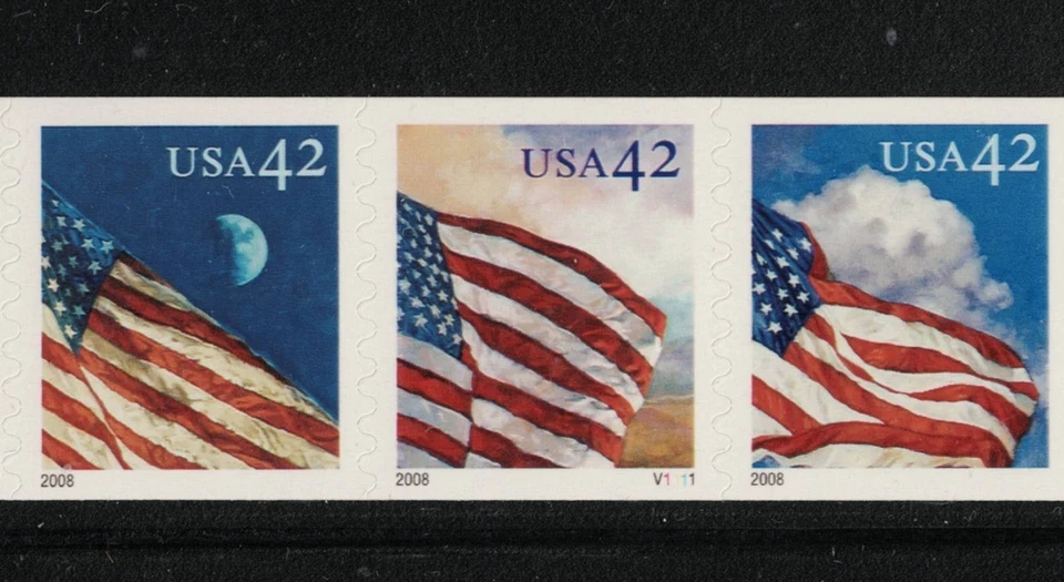 SCOTT#4240-4243, 42c FLAG, S/A PNC9, PLT#V1111. VF & NH. - Image 2 of 2