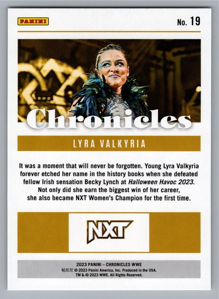 2023 Panini Chronicles WWE - Aoife Valkyrie #19 - Image 2 of 2