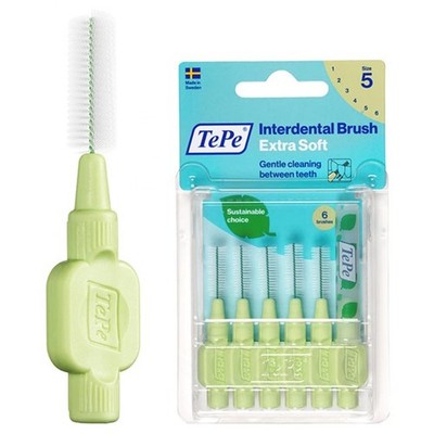 TePe 6 Extra Weiche Interdentalbürsten wurden speziell entwickelt, um eine sanft
