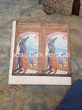 ss Normandie First Class deck Plan rare Hughe CGT Paquebot Normandie French Line