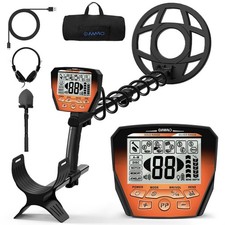OMMO Metal Detector for Adults, Waterproof Gold and Treasure Finder Orange ...