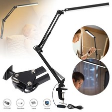 LED Desk Lamp with Clamp Eye-caring Dimmable Desk Light with 10 Brightness UK