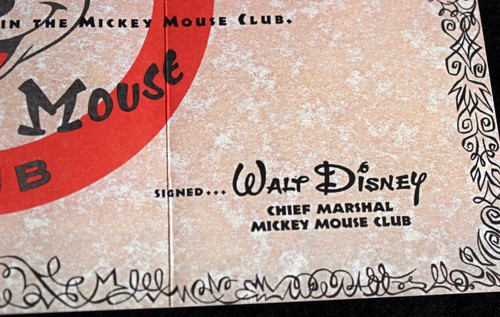 Walt Disney Handwritten Notes MMC Mickey Mouse Club Talent Certificate 1955 2003 - Picture 4 of 7