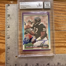 WILLIAM Refrigerator Perry  AUTO 1990  #20 Beckett BAS Authenticated