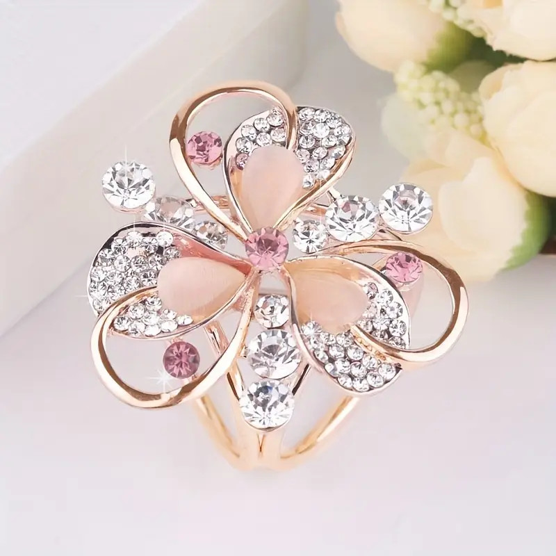 1PC Fashion Women Scarf Buckle Ring Clip Holder Silk Scarves Jewelry Brooch Gift