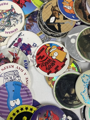 Konvolut 118 Vintage 90er verschiedene Konvolut Milchkappen Pogs - Bild 4 von 16