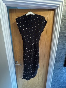 slim fit dress slacks Never Fully Dressed Tilly Black Mini Plisse Off the Shoulder Dress