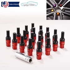 20pcs M14x1.5 Wheel Lug Bolts 35mm Shank Cone Seat Stud Kit for Most Aftermarket