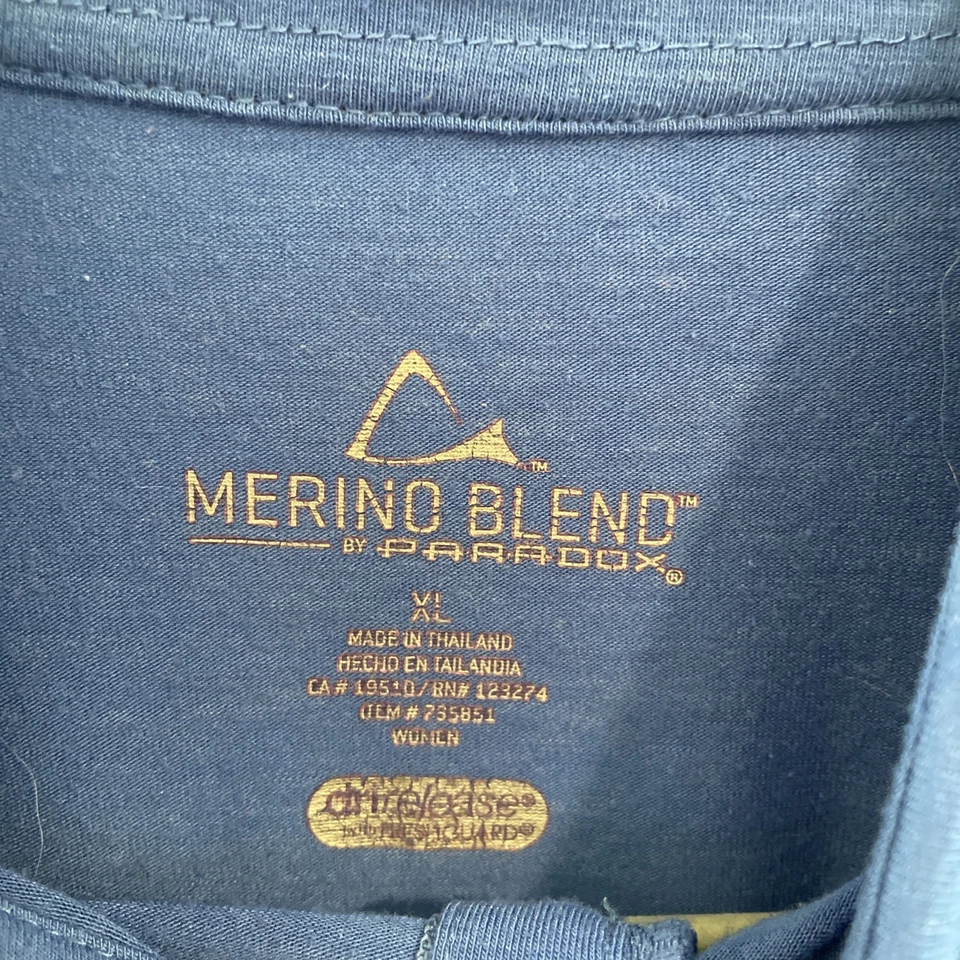 Paradox Pullover Womens XL Purple Merino Blend Base Layer 1/4 Zip - Image 2 of 4