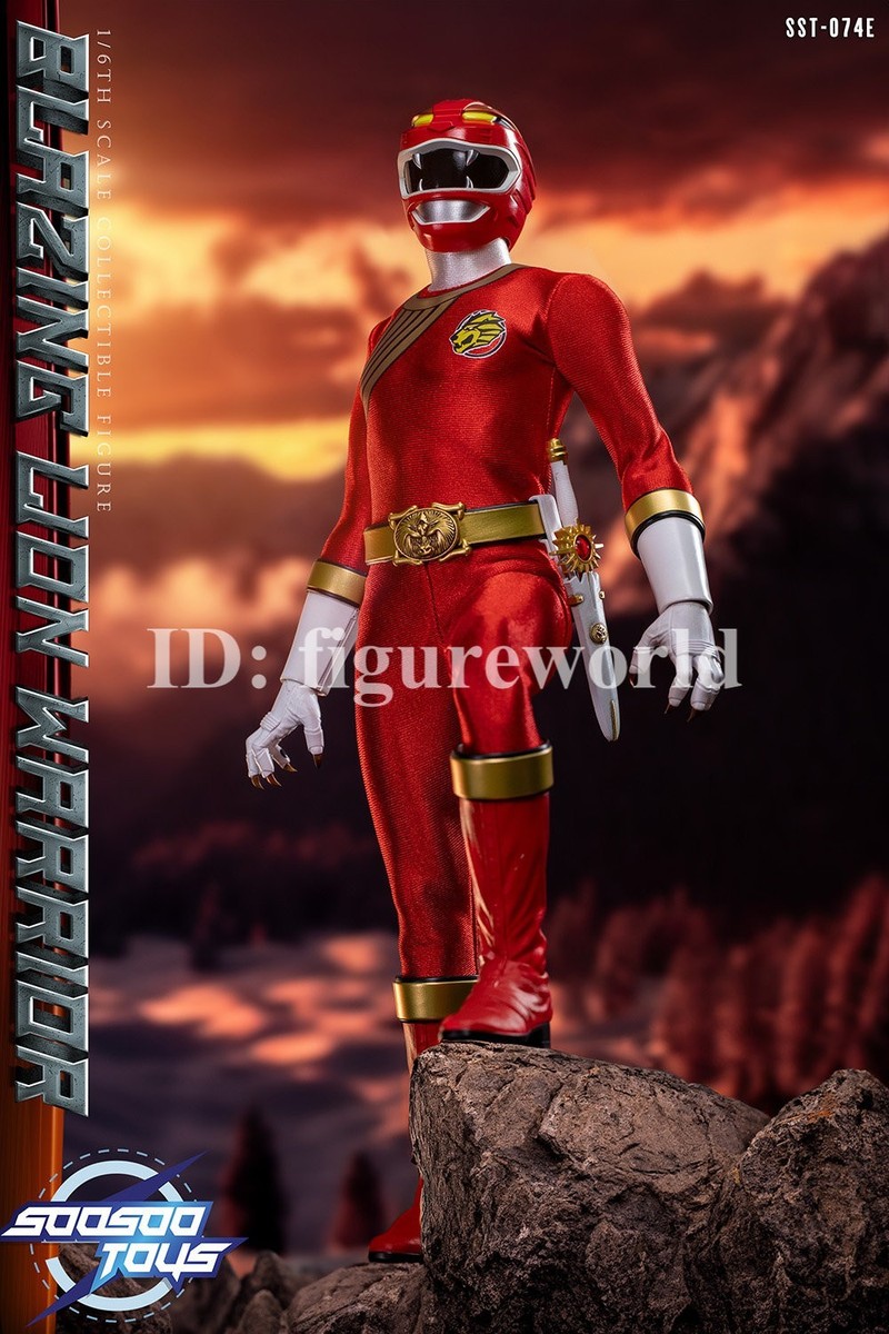 ソーソートイズ 1/6サイズSST-074E ガオレッド　フィギュア Pre-order Soosootoys SST-074E 1/6 Blazing Lion Warrior Action