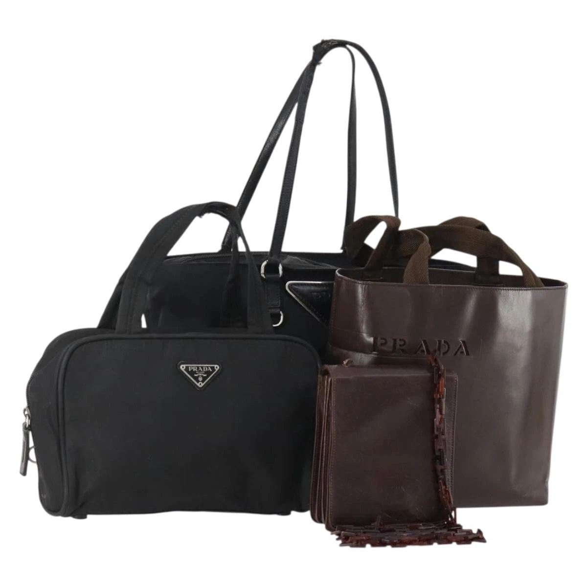 PRADA Brown Nylon Exterior Bags & Handbags for Women for sale | eBay