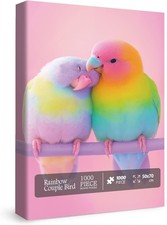 Rainbow Couple Birds 1000 Pc Jigsaw Puzzle, Brand New-Sealed Box 