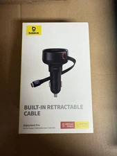 Baseus Enjoyment Pro Car Fast Charger C+Retractable C & iP Cable 60W for iPhone