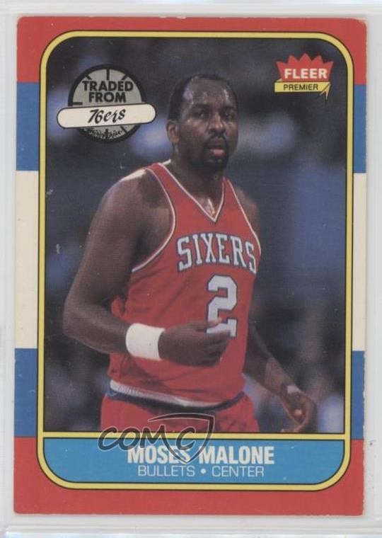 1986-87 Fleer Moses Malone #69 HOF