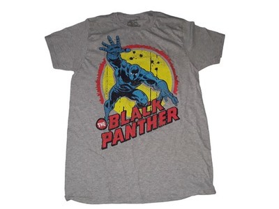 Black Panther Marvel Comics Men's Shirt Size SMALL Distressed Design NEW