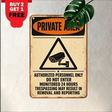 Rust Resistant Trespassing Metal Tin Sign Outdoor Gate Yard Wall Plaque