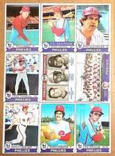 1979 Topps PHILADELPHIA PHILLIES McCarver Luzinski pattini squadra radiocomandata lista di controllo +
