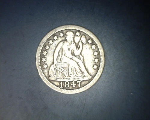 1847 Seated Dime (full Liberty)
