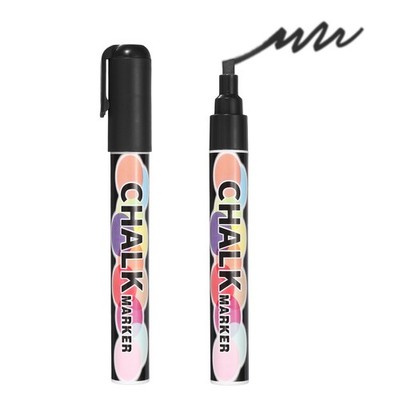 Liquid Chalk Markers 6mm, 2 Pcs Chalkboard Markers Erasable Tip, Black