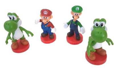 Super Mario Chess Collector's Edition Mario Luigi & 2 Yoshi Replacement Pieces