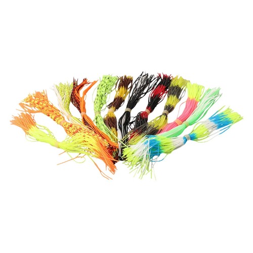 Tigofly 9 pezzi 9 colori colorati gonne in silicone Streamer Spinnerbait Buzzbait calamari esche in gomma esche da pesca accessori (assortiti