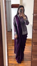 Ready-to-Wear Designer Saree for Adults Bollywood Party and Indian Pakistani Wed