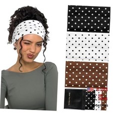 Women's Non-Slip Headbands - Thick Polka Dot - Color Set 15 - Size 15