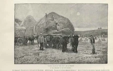 Original Old Antique Print Within Sound The Sea By Tomson Fine Art 1892 19th