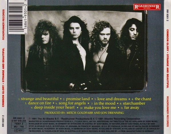 Crimson Glory Strange And Beautiful 1991 CD GLAM/HAIR METAL HARD ROCK Foto 4 de 4