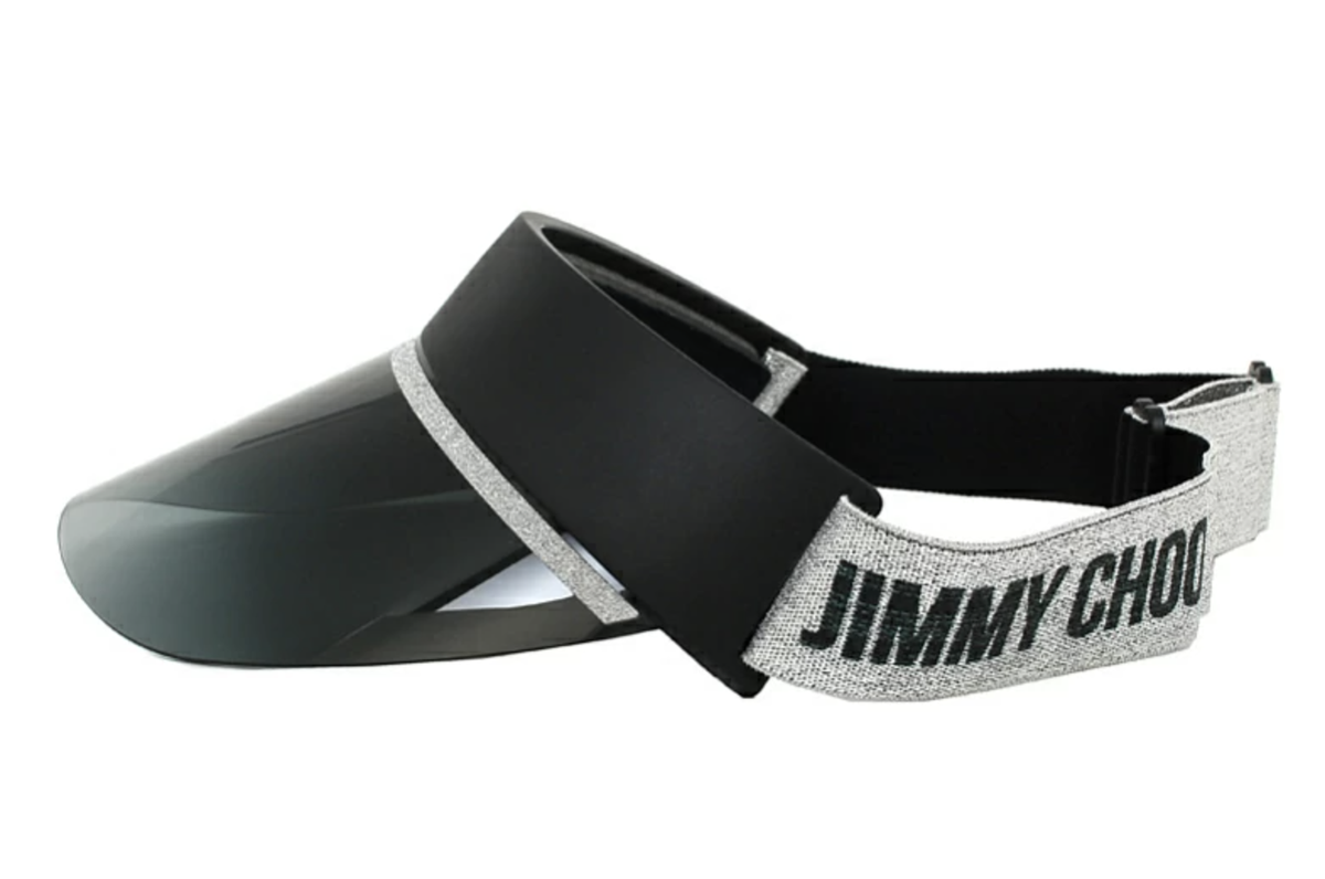 JIMMY CHOO CALIX BSC Sun Visor Black Silver Grey Gradient