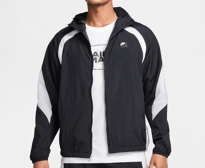 Nike Air Men's Woven Jacket - HJ0634 010 - Black / White - Size: XL Tall - NWT !