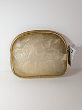 Oscar de la Renta Cosmetic Accessories Toiletries Travel Bag Gold