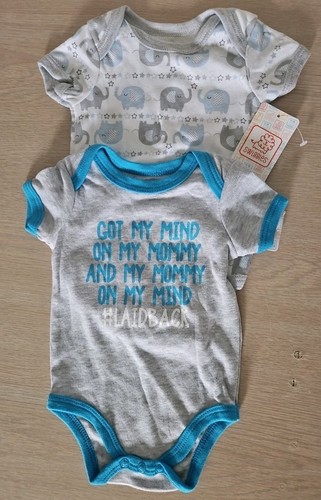NEW 6 Piece Infant Boys Body Suit Clothing Lot Bundle Sizes 0-3 & 3-6 Month - Picture 3 of 22