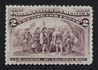 CKStamps: US Stamps Collection Scott#231 2c Columbian Unused Regum Tiny Thin