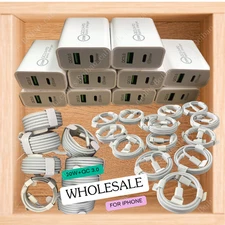 Lot 20W Fast Charger For iPhone17 16 15 14 13 12 11 17Air USB-C Adapter PD Cable