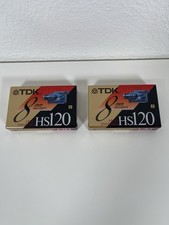 2 TDK HS120 8mm Video Cassette Camcorder Tapes High Standard Sealed