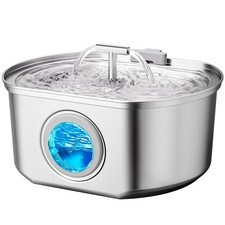 Stainless Steel Cat Water Fountain 3.2L Automatic Pet Drinking Dispenser