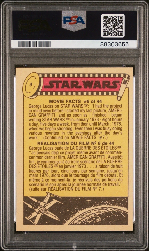 1977 O-PEE-CHEE OPC STAR WARS #174 ARTOO-DETOO R2-D2 C-3PO PSA 8 NM-MINT RARE - Image 2 of 2