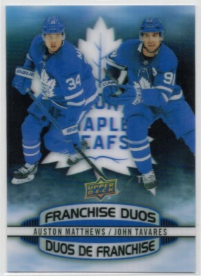 2019-20 Upper Deck Tim Hortons Franchise Duos #D1 Auston Matthews John Tavares