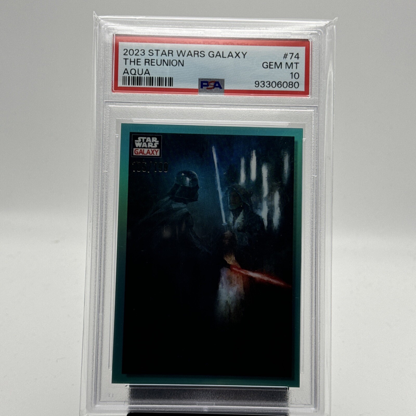 2023 Topps Chrome Star Wars Galaxy The Reunion #74 Aqua /199 Vader PSA 10