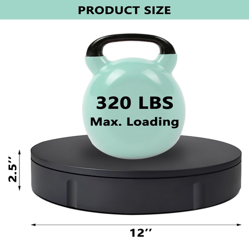 360 Degree Rotating Turntable 320Lbs Capacity for Photography 12 Inch Heavy Duty - Picture 2 of 6